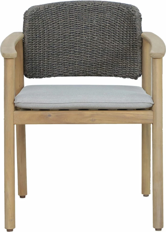 Karrige Freeland me jastëk, ngjyrë natyrale-gri, 62x62.5x80.5