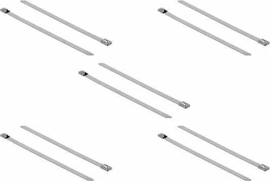Lidhëse kabllosh DeLOCK 200 x 7.9 mm, çelik inox, 10 copë, Inoks