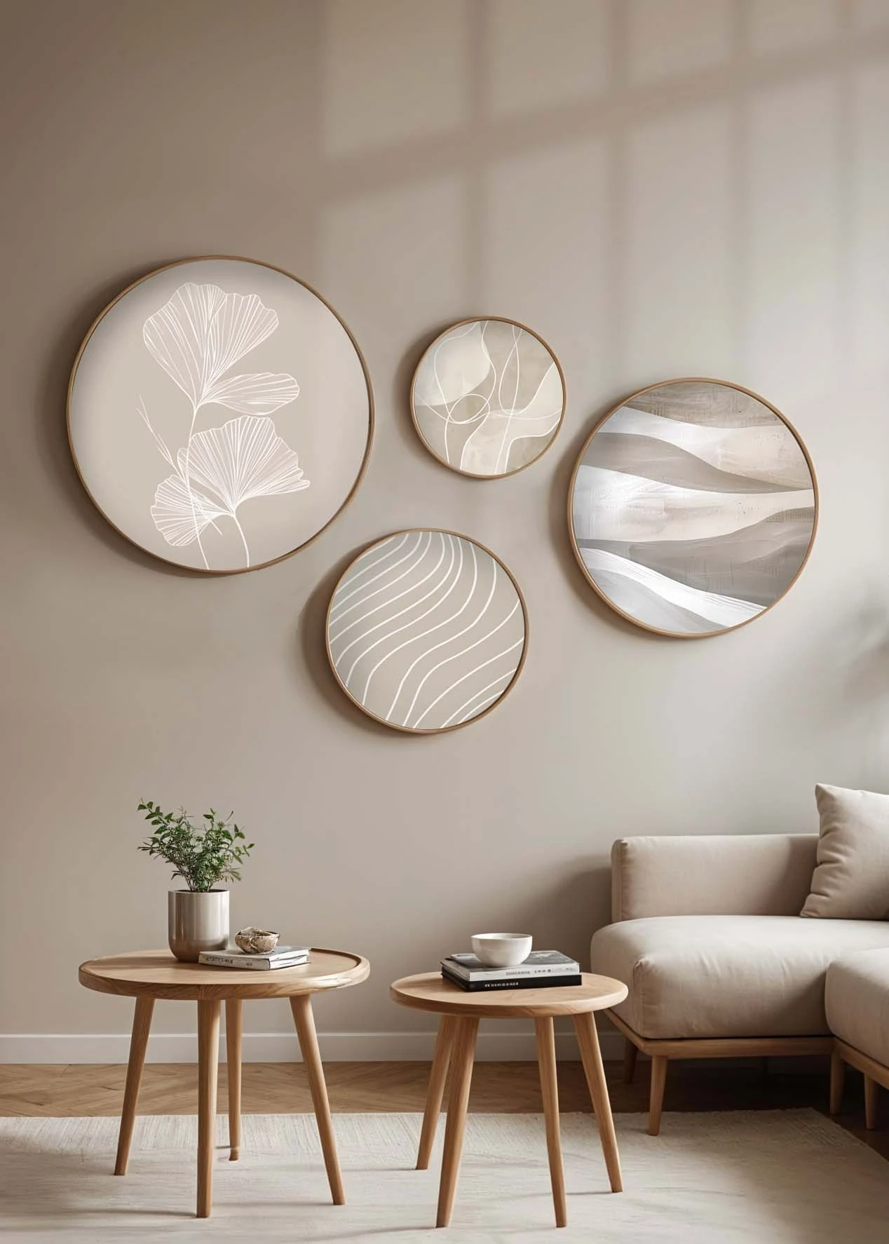 Set pikturash dekorative të kornizuara MDF, 4 copë, Wallity, Huhu295