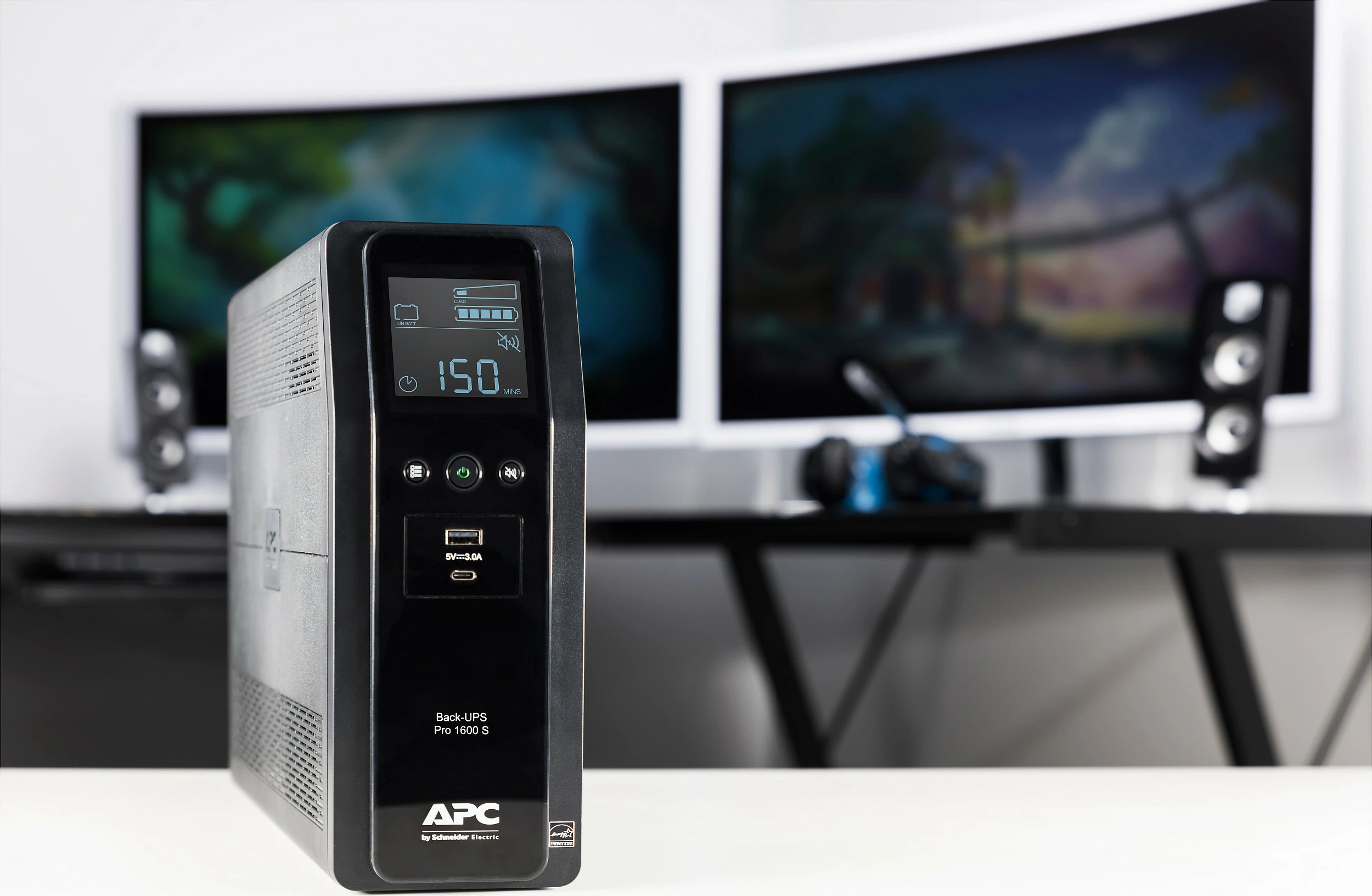 UPS APC Back-UPS Pro 1600S, 1600VA/960W, 8x IEC C13, Sine Wave, AVR, LCD, USB-A + USB-C, Mini Tower, e zezë