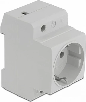 Prizë rryme DeLOCK CEE 7/3 për shinën DIN 35 mm, 16A 250V, 5 copë, gri