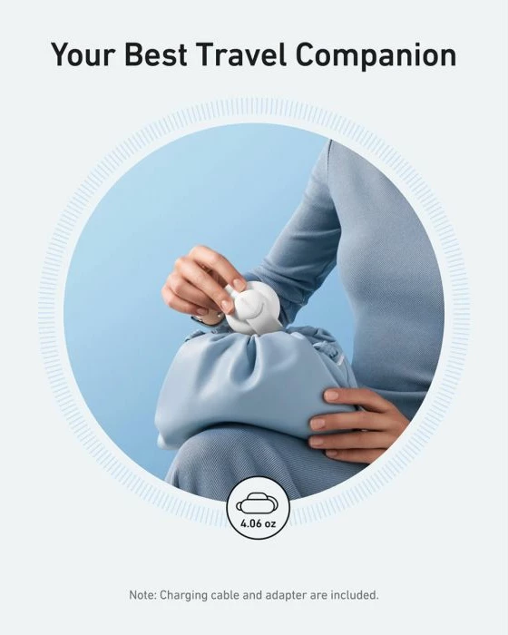 Stacion karikimi wireless Anker MagGo 3-në-1 Qi2 15W palosës me adapter 40W + kabllo USB-C në USB-C 1.5m, bardhë