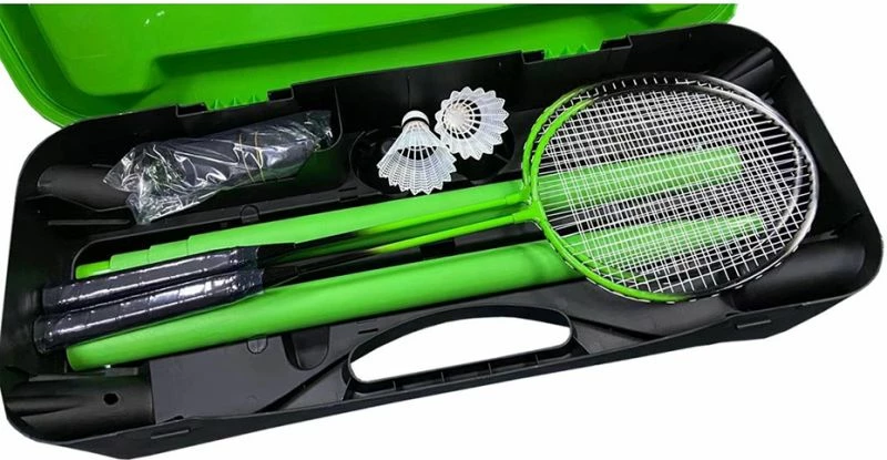 Set badminton 3-në-1 Inny për të gjithë, e zezë/jeshile