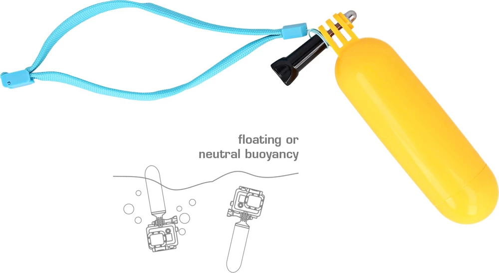 Dorezë lundruese për kamera sportive Hurtel, për GoPro/SJCAM, e verdhë