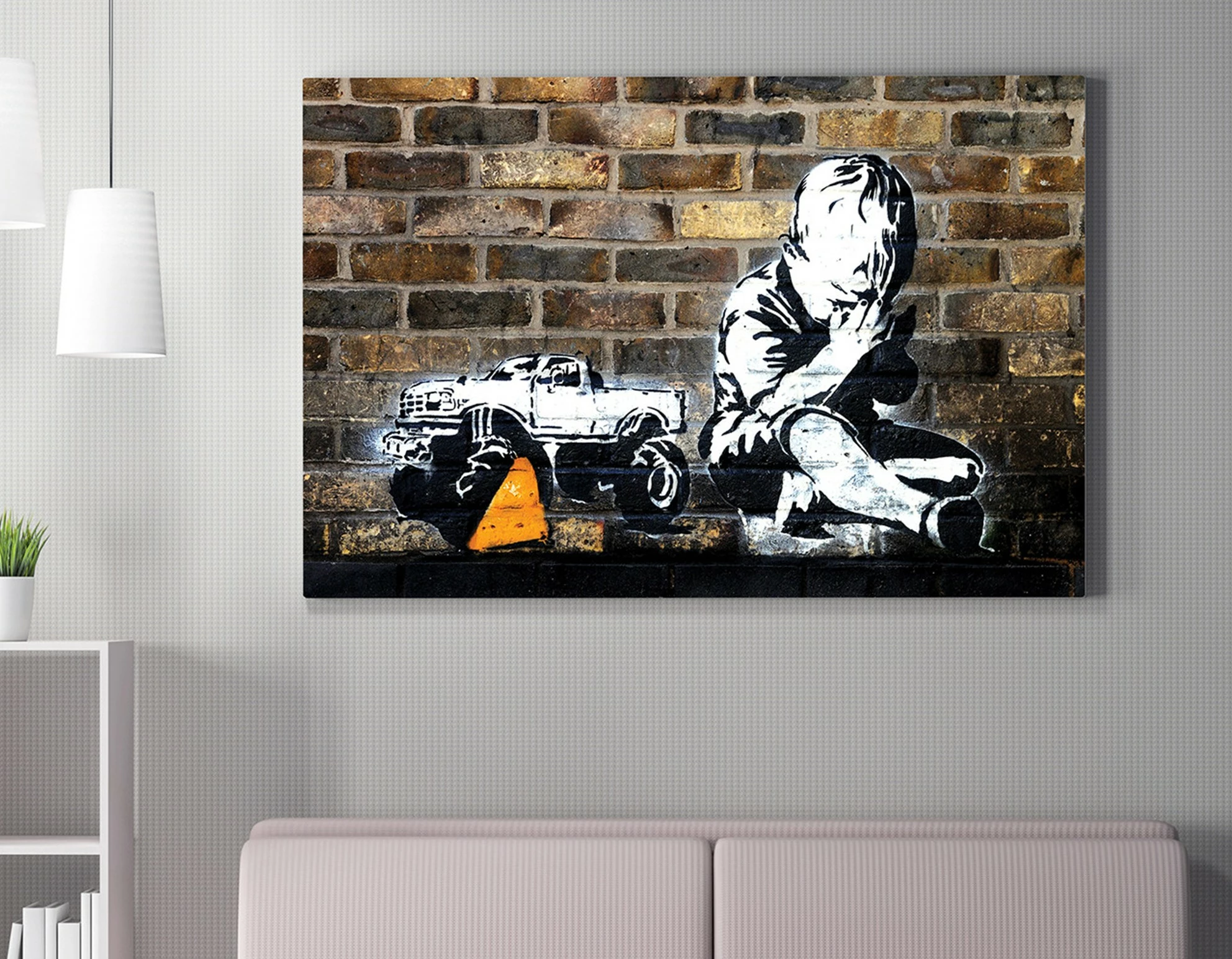 Pikturë dekorative në kanavacë, Banksy, shumëngjyrëshe, WY25, 50x70cm