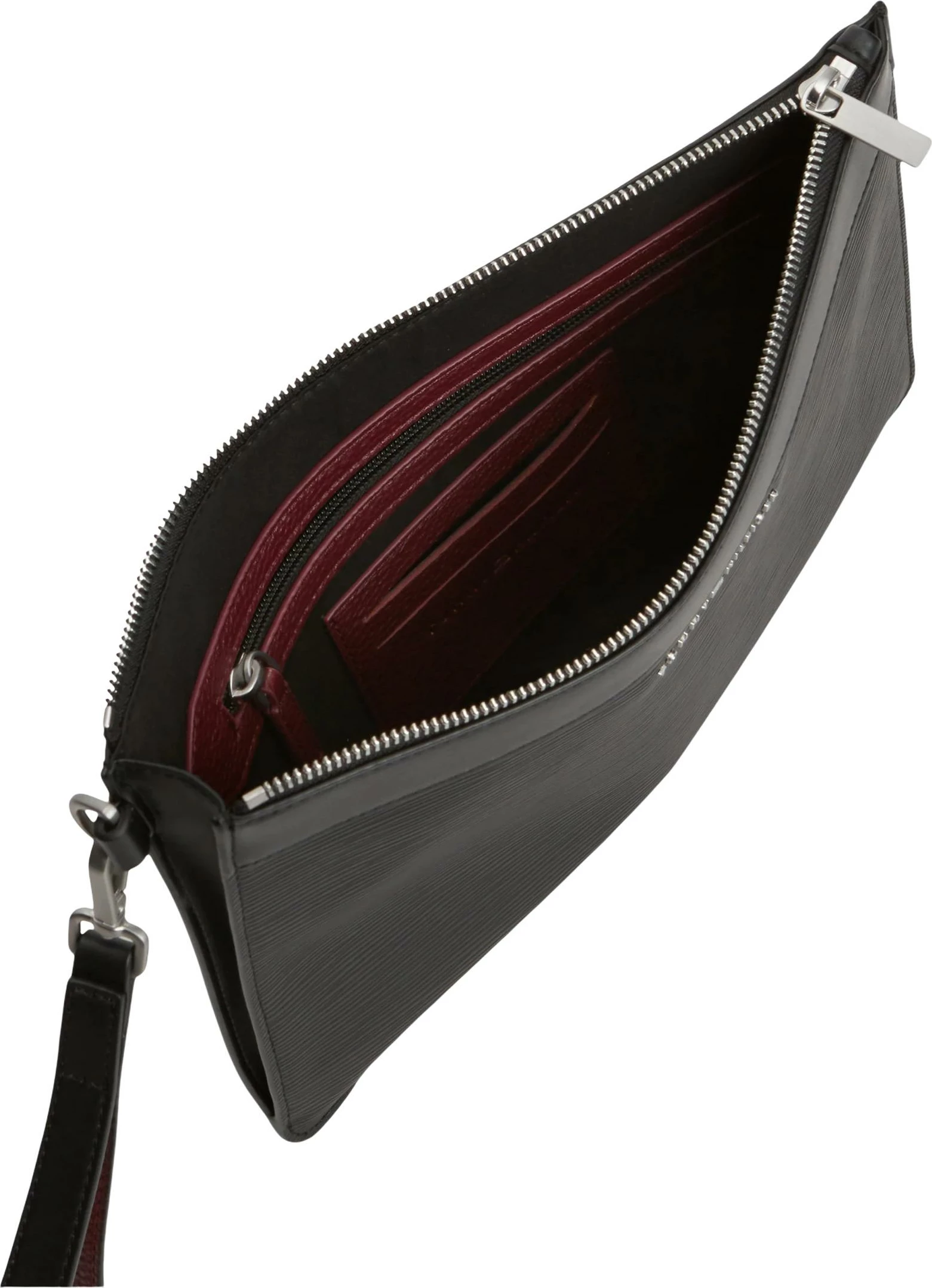 Çantë pouch Tommy Hilfiger TH Business Saffiano AM0AM14823 për meshkuj, e zezë