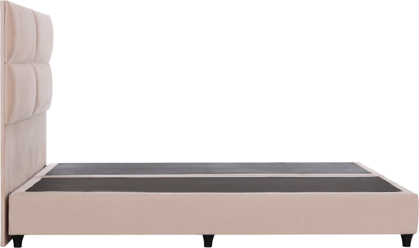 Krevati king-size, material stof ngjyrë bezhë rëre, MILO FH628.22, për dyshek 180x200cm