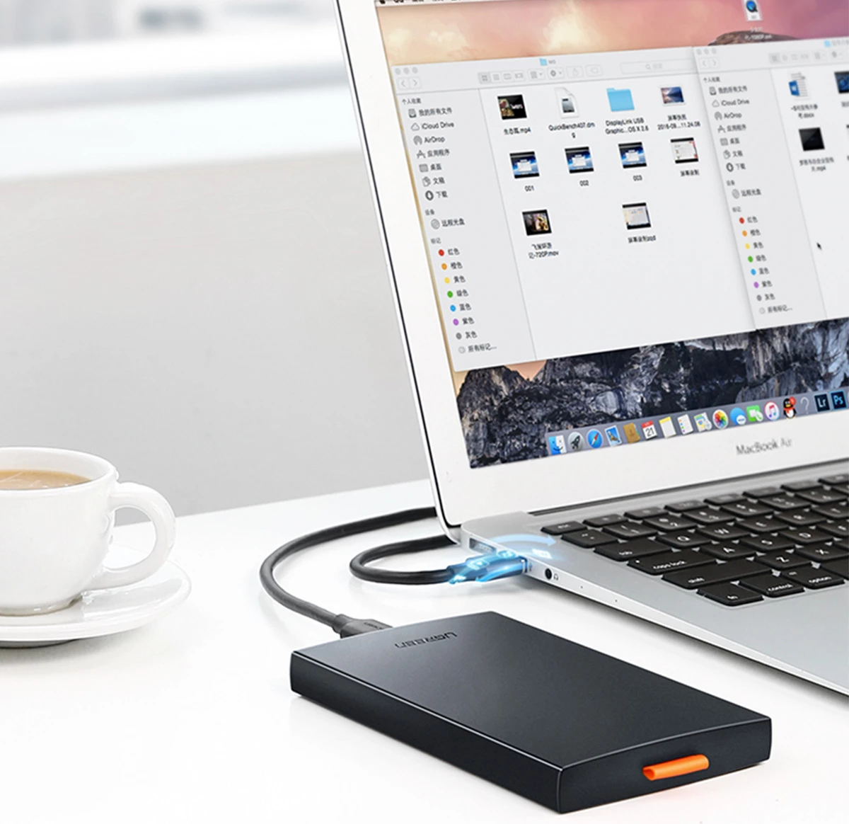 Kasë Ugreen CM237 për SSD/HDD 2.5", USB 3.0 SATA, e zezë