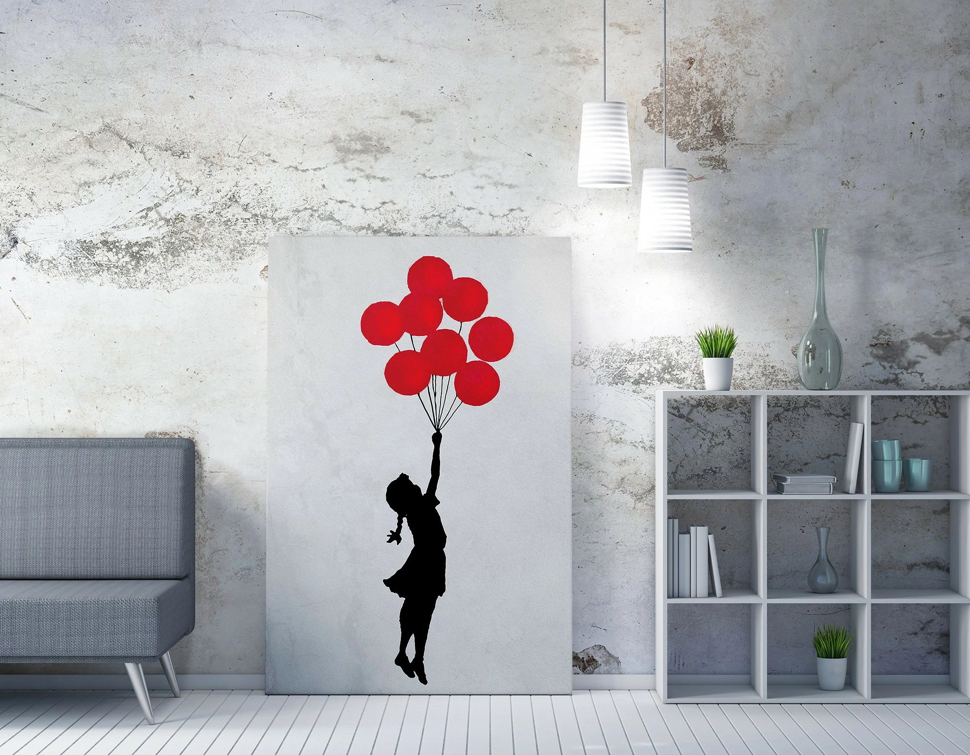 Pikturë dekorative në kanavacë Wallity, WY63, shumëngjyrëshe, 70x100cm