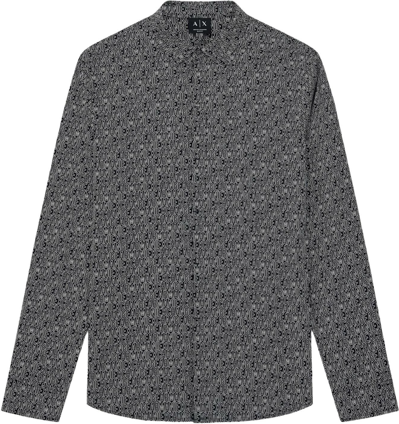 Këmishë për meshkuj Armani Exchange XM000625 AF13184, e zezë/bardhë