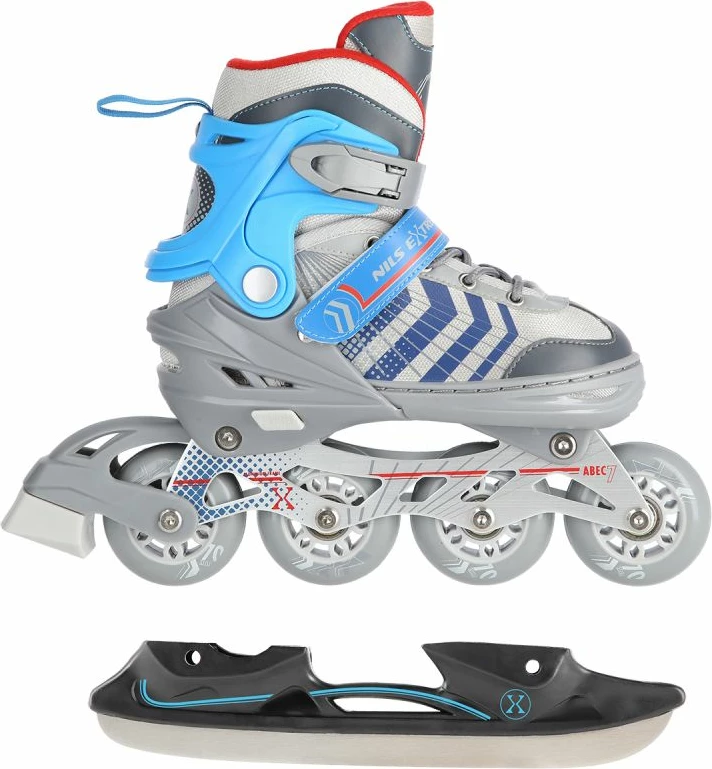 Rollera Nils Extreme NH18192 4in1, gri-blu, madhësia S (29-33)