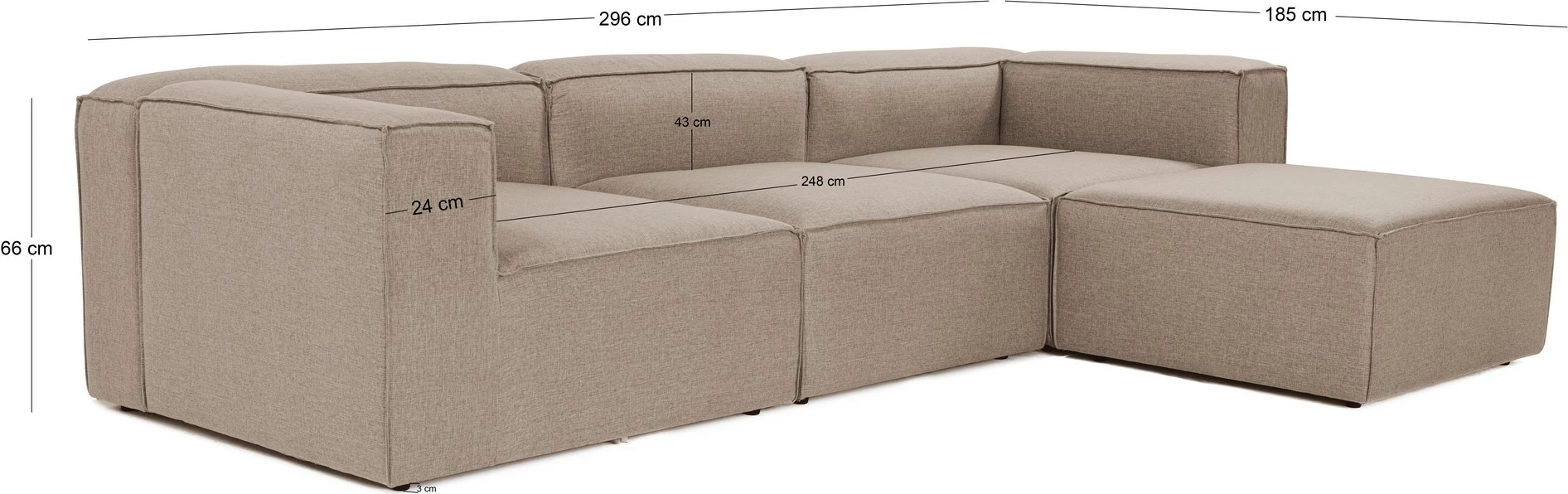 Kënd divan Atelier del Sofa, Fora, ngjyrë kafe