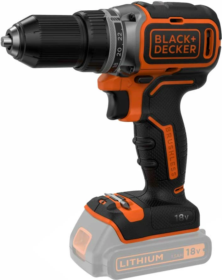 Burgji/vidhosës me bateri Black&Decker BL186N 18 V Brushless, pa bateri, zi/portokalli