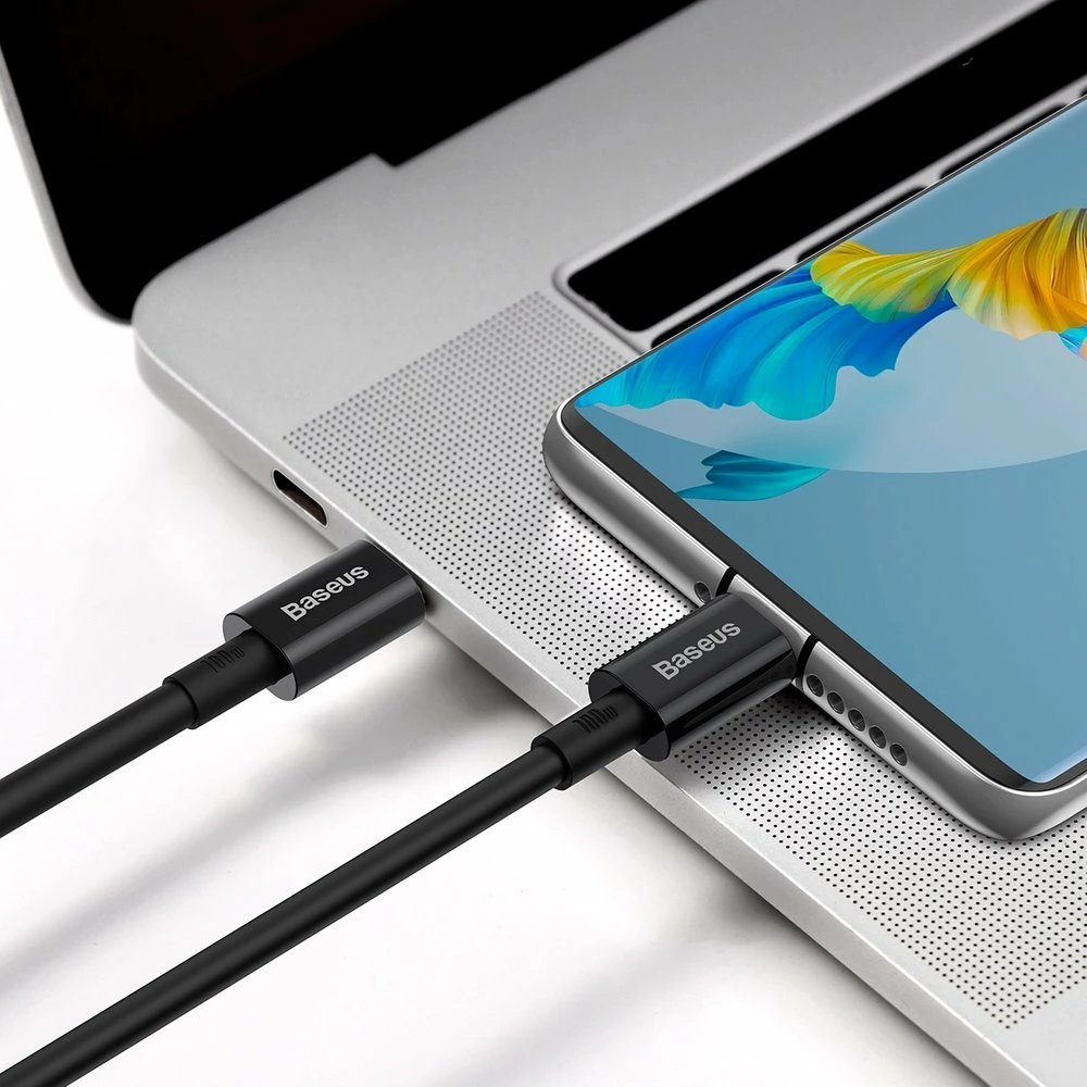 Kabllo USB-C në USB-C Baseus CATYS-C01, 2m, 100W, e zezë