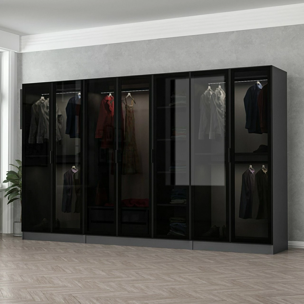 Dollap Skye Decor, anthracite e zi, 6094