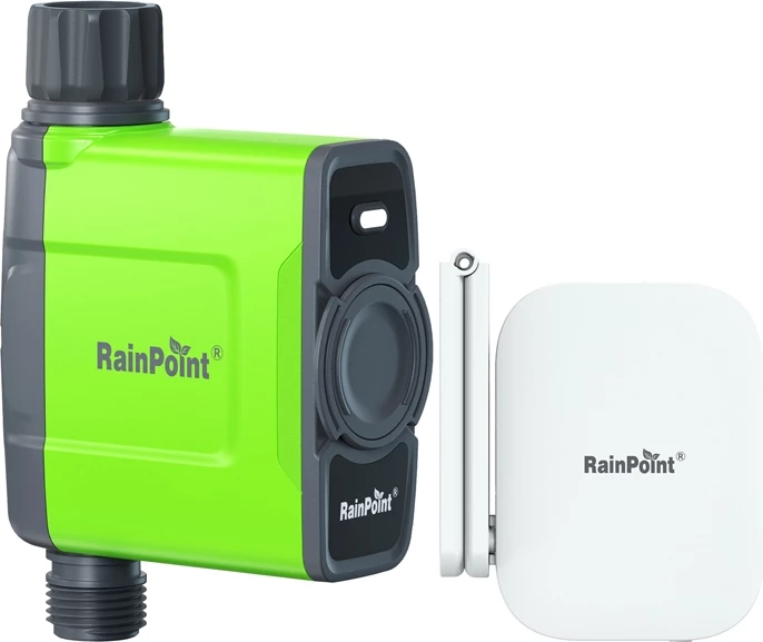 Kontrollues ujitjeje RainPoint HTV145FRF+HWG023WBRF me gateway WiFi, për 1 zonë, i gjelbër