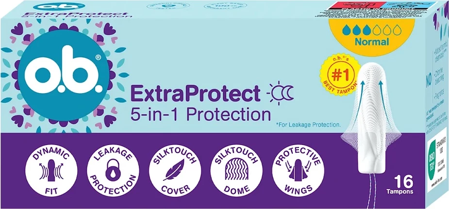 Tampona për femra O.B. ExtraProtect Normal 16 copë