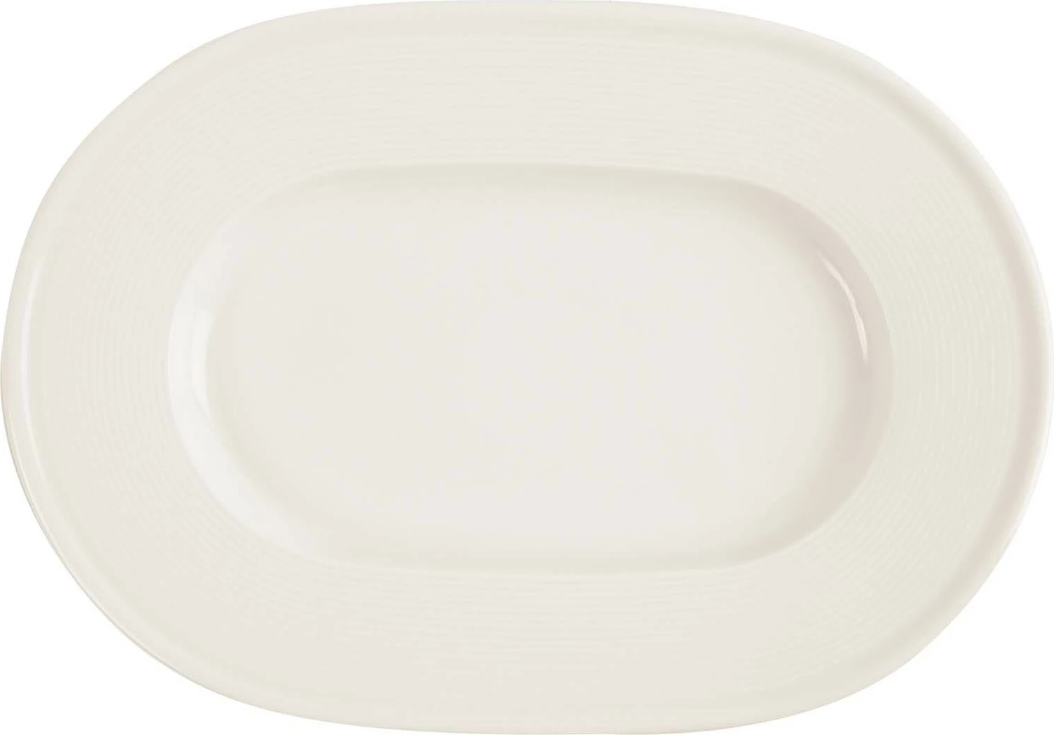 Pjatë servirjeje ovale Porland Line Ø250 mm, krem, set 6 copë