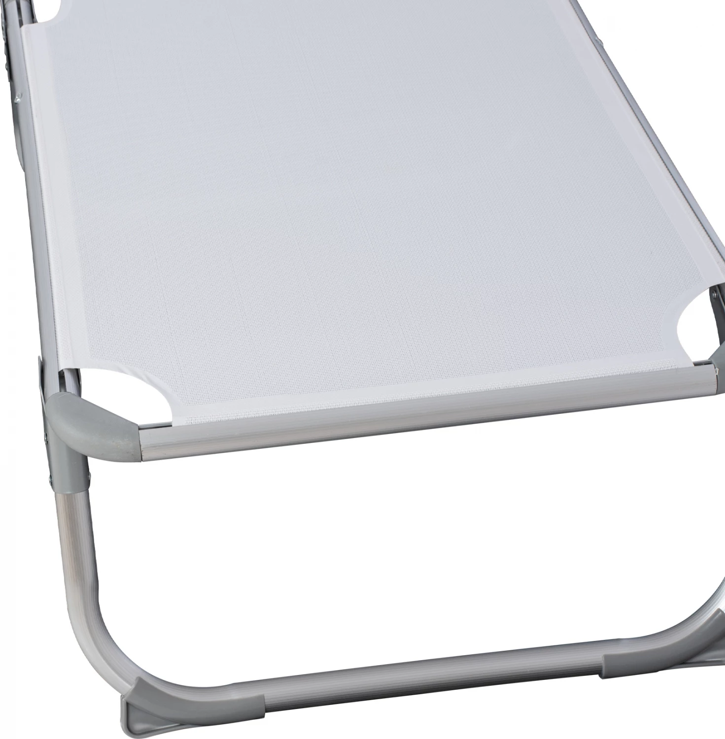 Shezllon për plazh, tipi i rëndë, ngjyrë e bardhë, alumini, FH5054.03, 188x58x31-81 cm