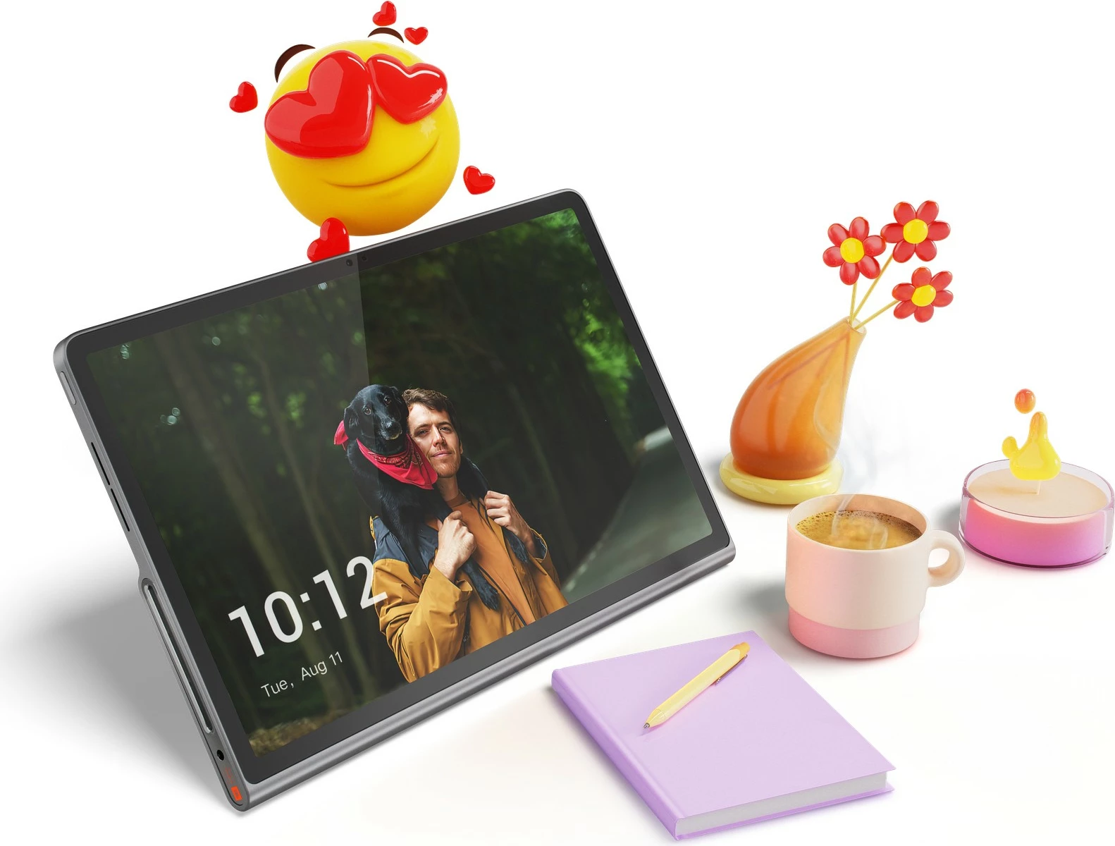 Tablet Lenovo Tab Plus 8GB 128GB luna grey me mbështjellës