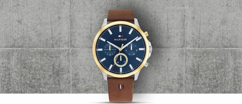 Orë dore për meshkuj Tommy Hilfiger, kafe