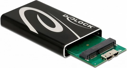 Kuti ekstern DeLOCK për mSATA SSD, USB 3.2 Gen 1, 5 Gbit/s, e zezë