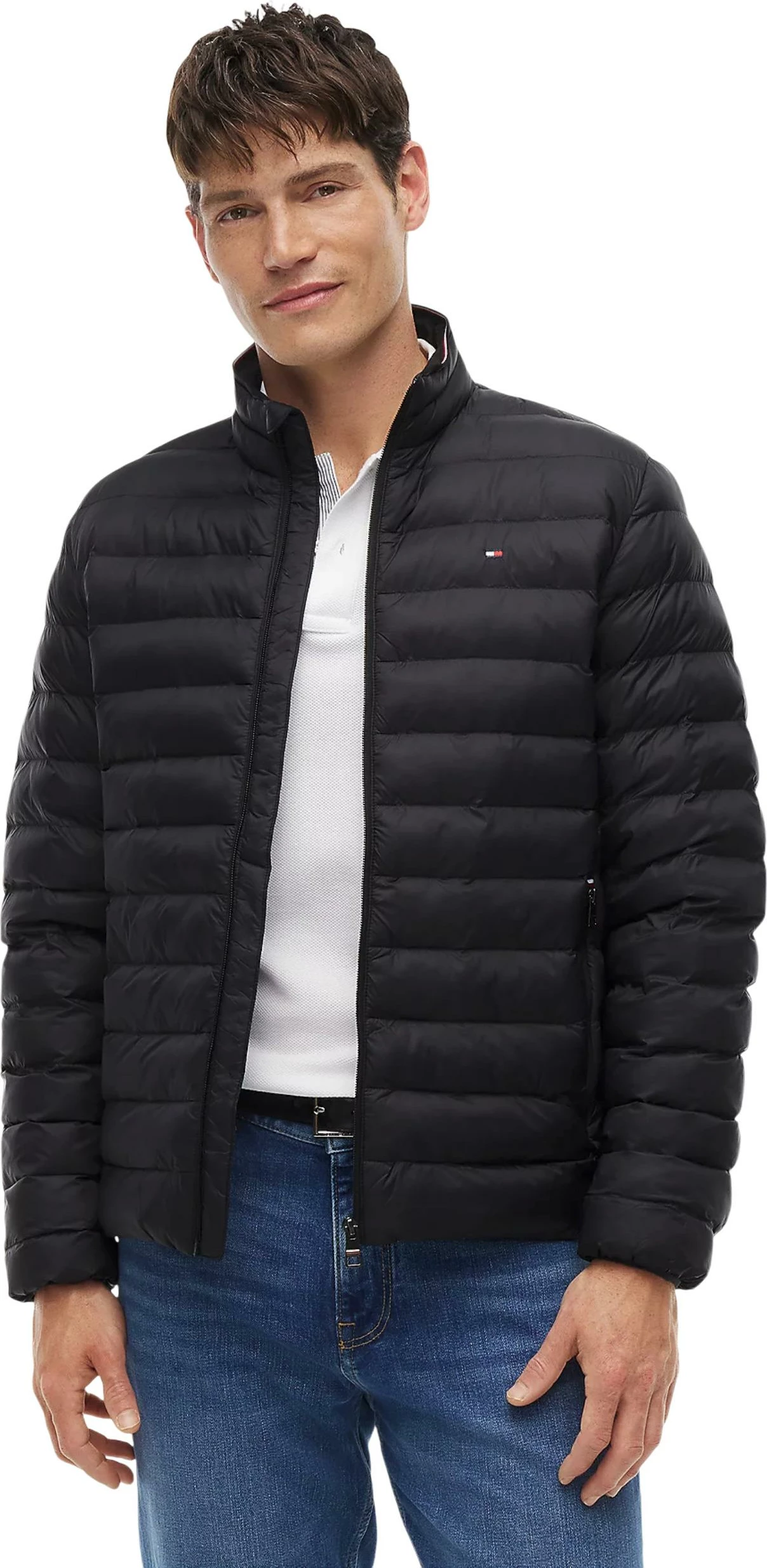 Jakne e pupluar për meshkuj Tommy Hilfiger Jeans DM0DM20658, e zezë