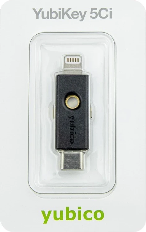 YubiKey 5Ci, Yubico, me ndërfaqe Lightning / USB-C, e zezë