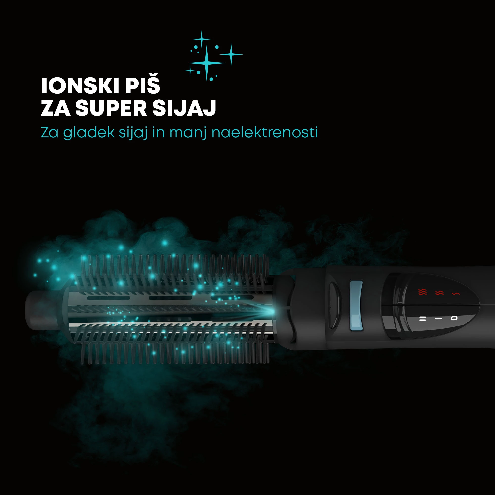 Stajler me ajër të ngrohtë për flokë Revamp Progloss Airstyle DR-1250 1200W 6-në-1, e zezë
