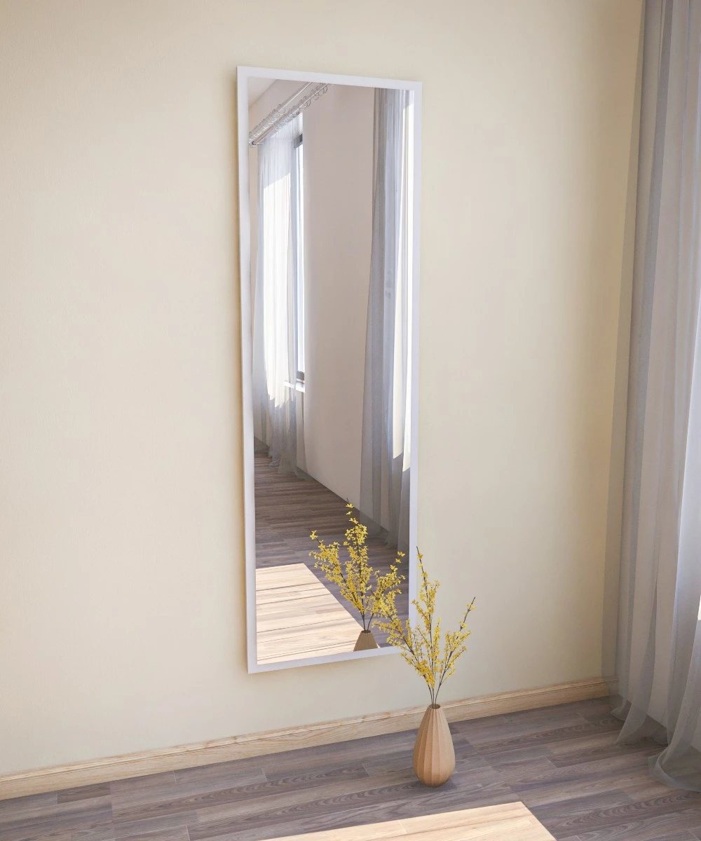 Pasqyrë dyshemeje Hanah Home, Tessa, e bardhë