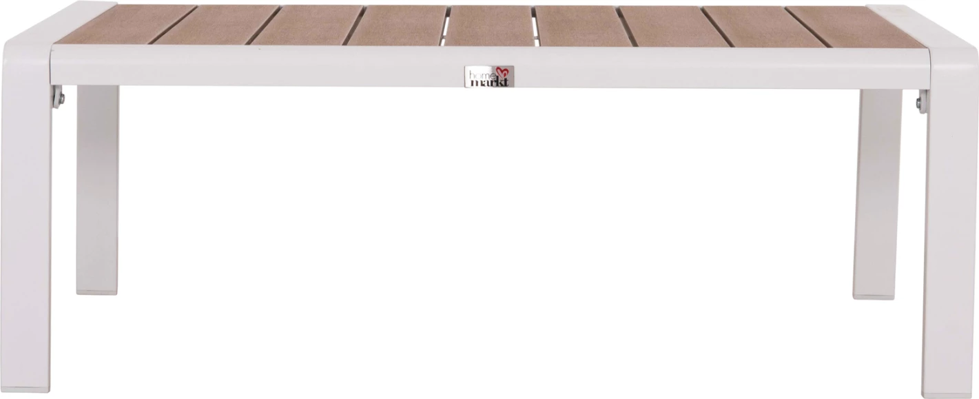 Tavolinë anësore për shezlong, alumin i bardhë, polywood, BENTRY FH6276.01, 100x56x35cm