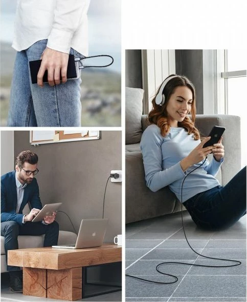 Kabëll Ugreen 107697 USB-C në Lightning MFi 1 m 3A/36W, Argjendtë