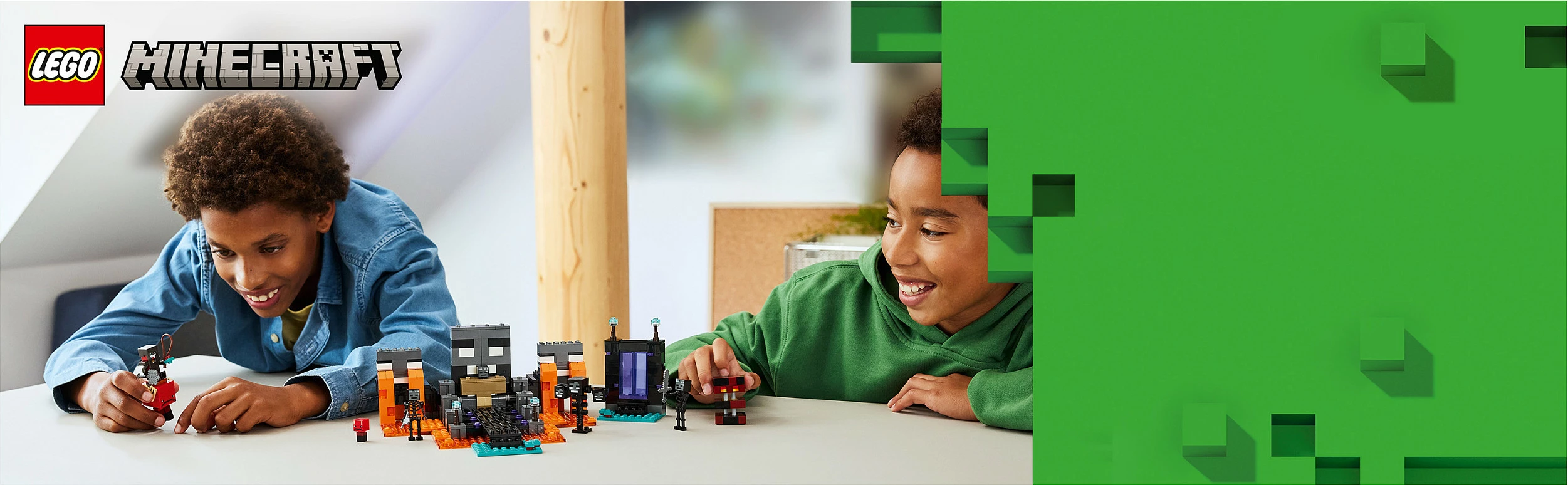 Set ndërtimi LEGO Minecraft Wither Battle 21590, 494 copë, 7 figura, shumëngjyrësh