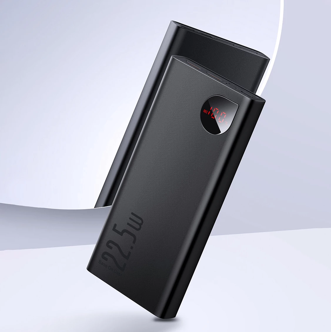 Powerbank Baseus Adaman 20000mAh, 22.5W, me kabllo USB-A në USB-C, e zezë