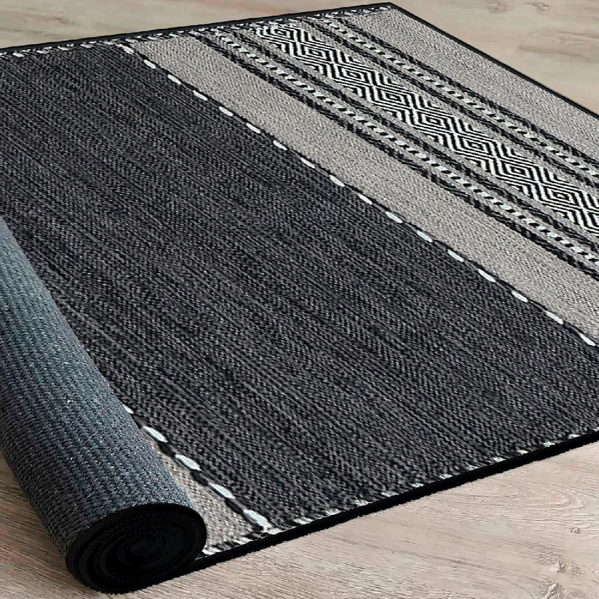 Qilim (50x80) Conceptum Hypnose, Woosonıl132, pambuk, ngjyrë bardhë, gri, e zezë