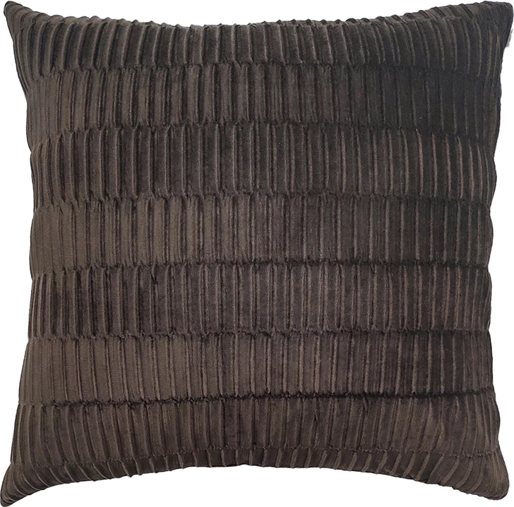 Jastëk dekorativ Relief, kadife, ngjyrë kafe, 45x45cm