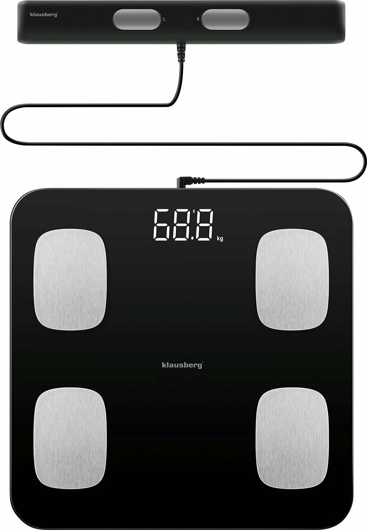 Peshore banjo Klausberg KB-7852 smart me Bluetooth, analizë përbërje trupi, 180 kg, e zezë
