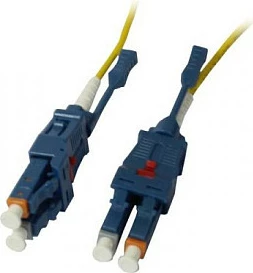 Kabllo patch fiber optike Synergy21 LC-LC, 0.5m, OS2 9/125µm, Uniboot Push/Pull, e verdhë