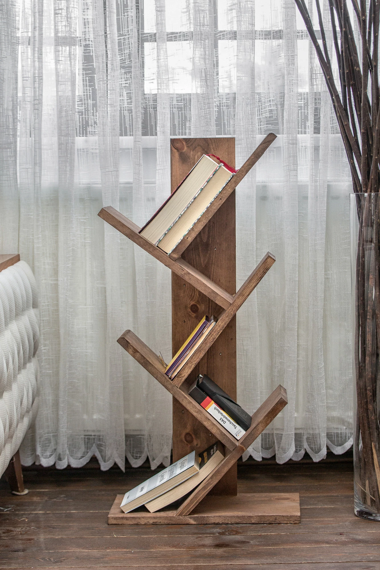 Raft librash prej druri, ngjyrë arre, Hanah Home Cemo