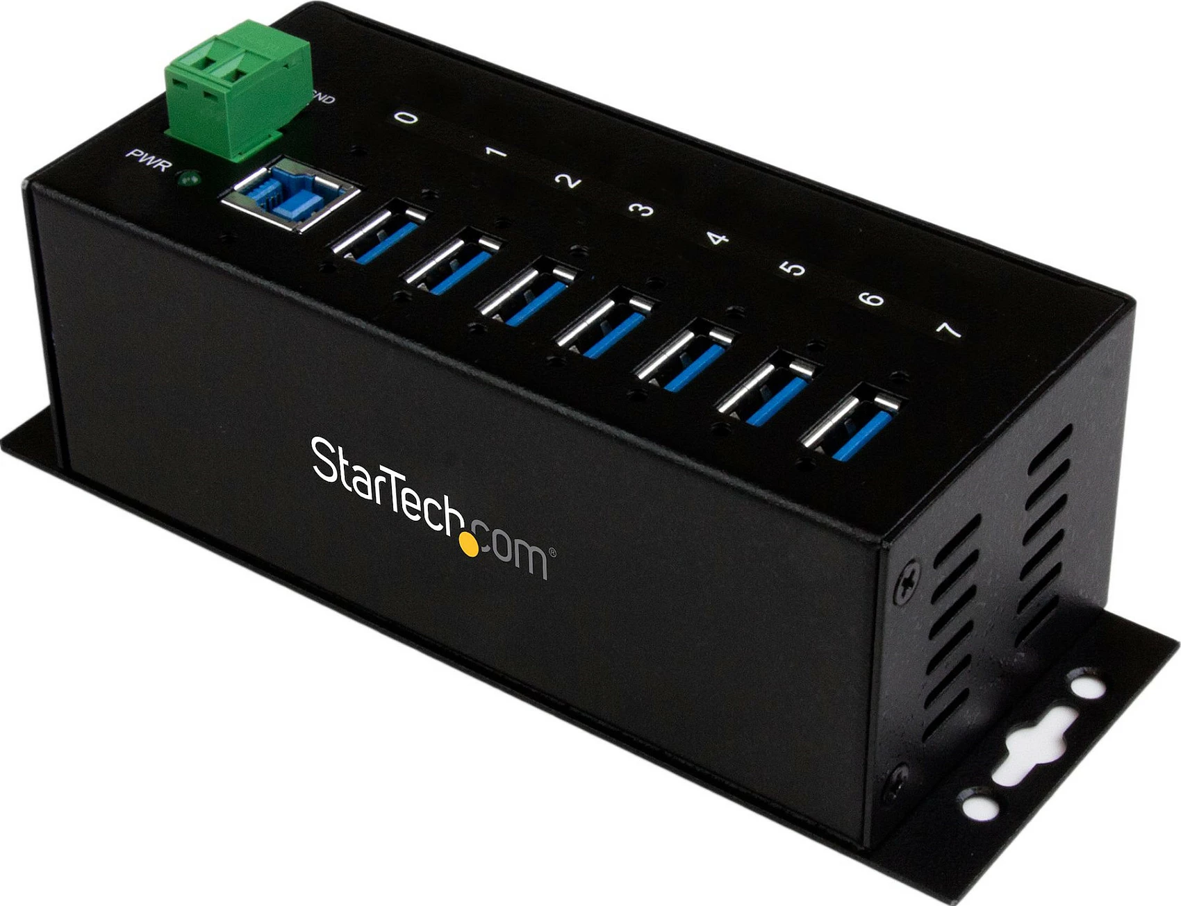 Hub USB industrial StarTech ST7300USBME, 7-Port USB 3.2 Gen 1 5Gbps, montim DIN/Wall/Desk, i zi
