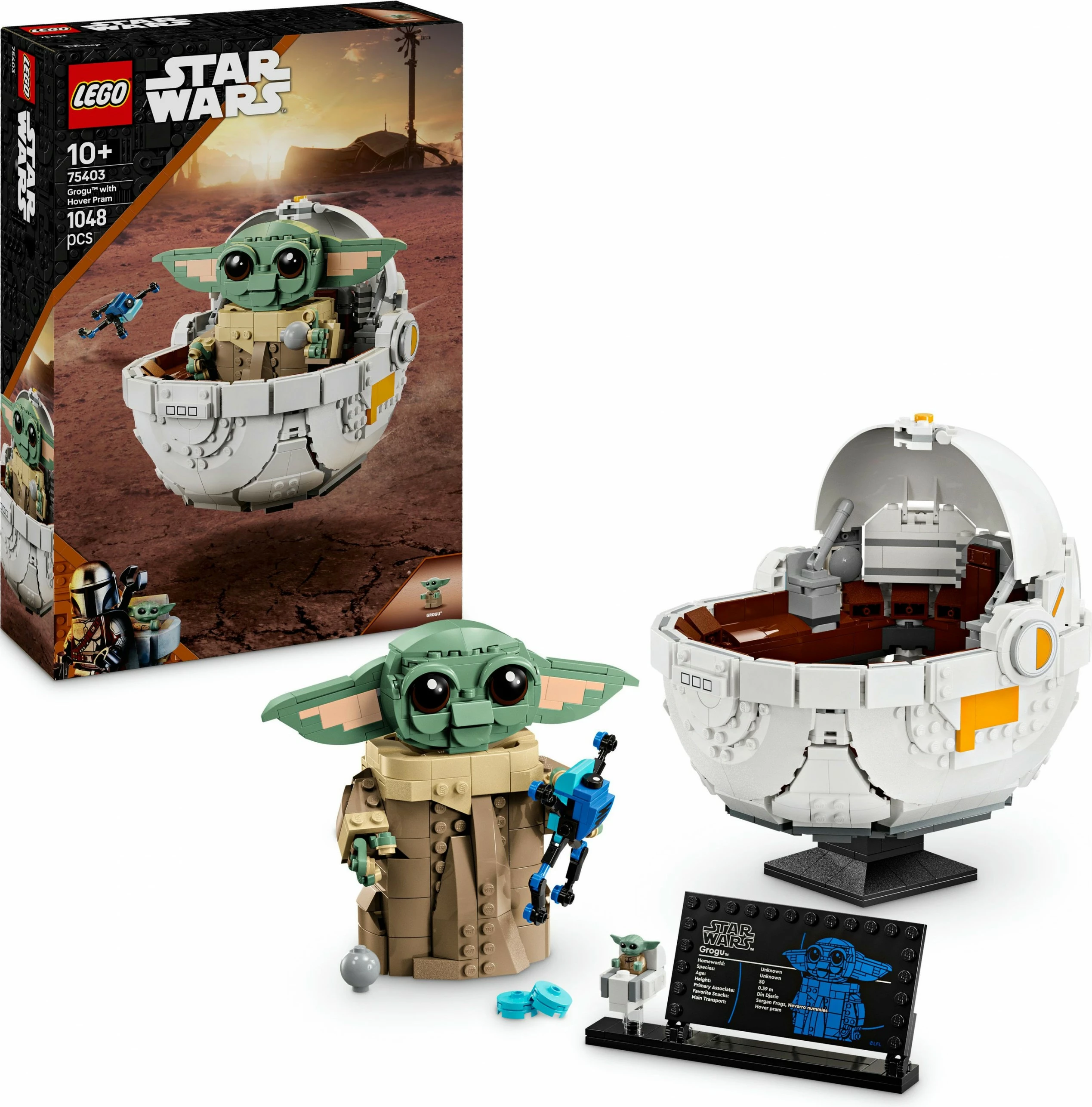 Set ndërtimi LEGO Star Wars Grogu, shumëngjyrësh