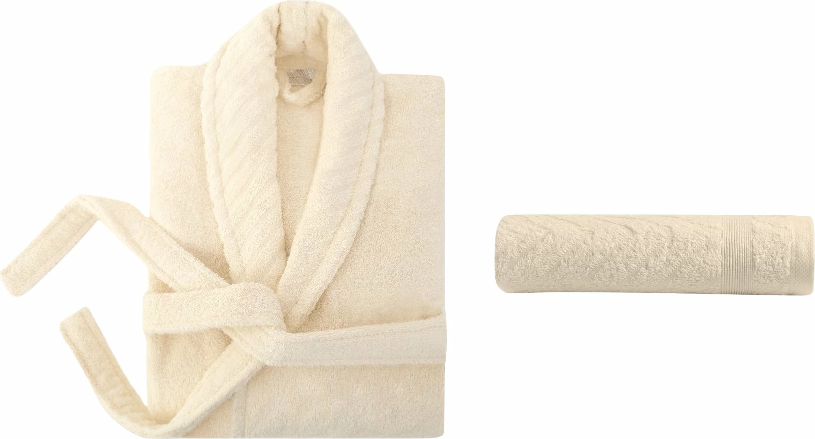 Set rrobdeshamberi me peshqir, krem, 2 copë, Mijölnir, 1053A-033-1
