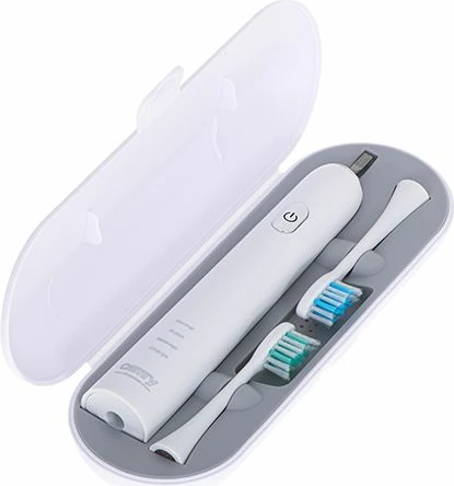 Furçë dhëmbësh sonike CAMRY CR2173 48,000 VPM, set 2 koka + kuti udhëtimi + karikues induksion, e bardhë