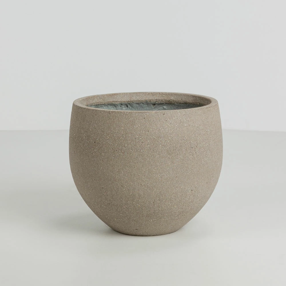 Set vazo betoni SCILLA, 2 copë, ngjyrë kafe e çelët, 40x40x34cm