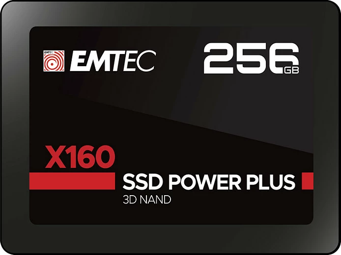 SSD interne EMTEC X160 Power Plus 256GB, 2.5" SATA III, 7mm, e zezë
