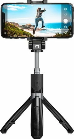 Shkop selfie Natec Alvito NST-1653 me tripod, BT 4.0, 70 cm, i zi