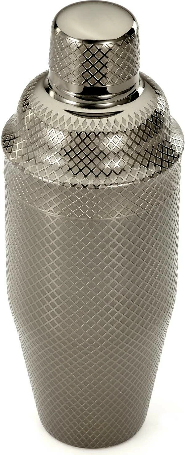 Shaker koktej 3-pjesësh, BarFly Diamond Lattice Japanese, 700 ml, e zezë