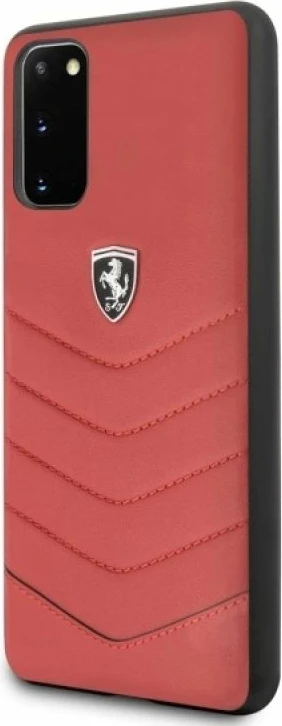 Kapak telefoni Ferrari Hardcase FEHQUHCS62RE Heritage për Samsung Galaxy S20 G980, i kuq