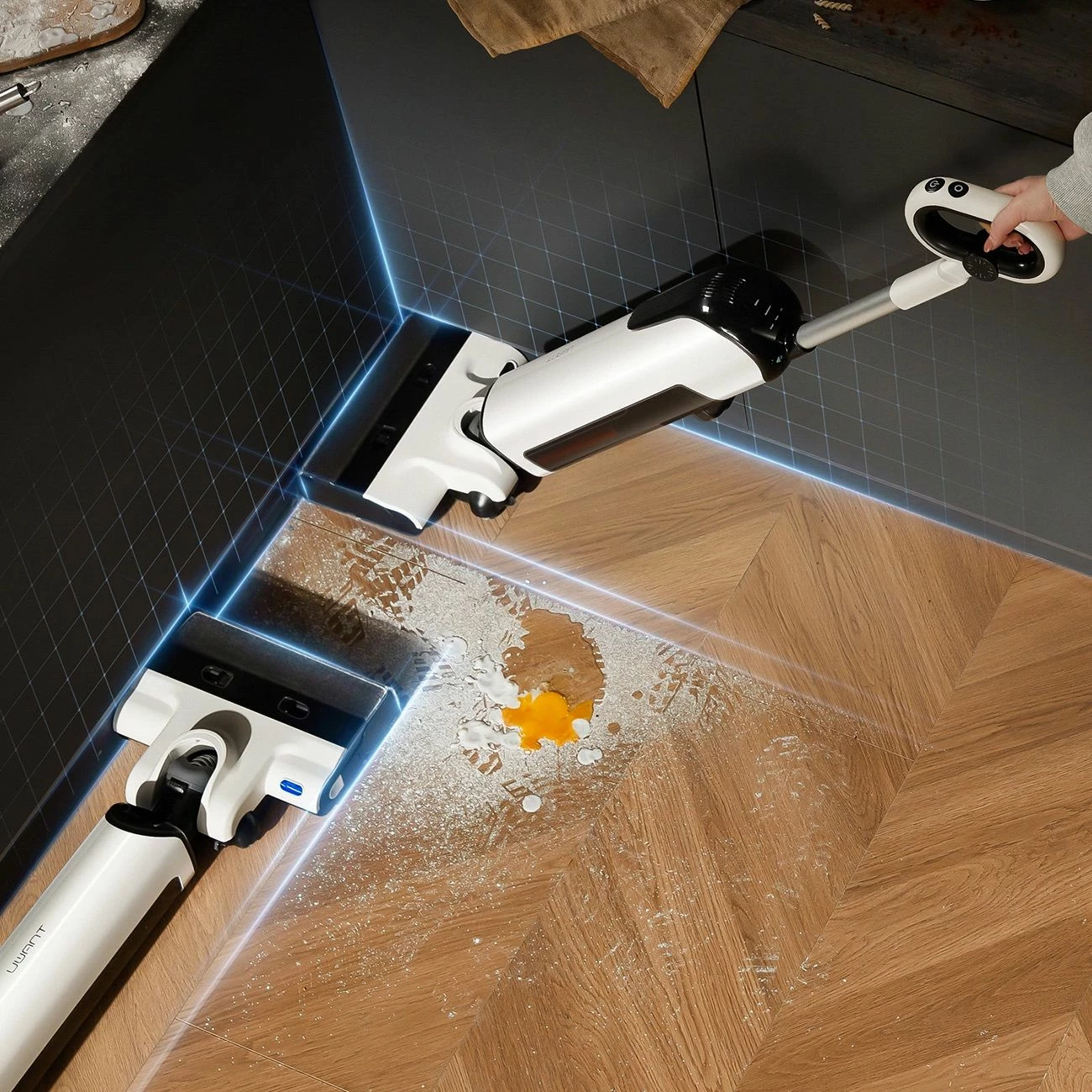 Fshesë vertikale pa kabllo wet/dry Uwant D700W, 20000 Pa, 45 min, vetëpastrim 100°C/75°C, e bardhë