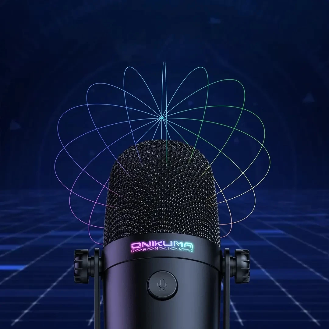 Mikrofon Kondensator USB Onikuma M830 (Set i Kompletuar), me tingull të qartë dhe përdorim komod, për muzikë, thirrje dhe argëtim, ngjyrë e zezë